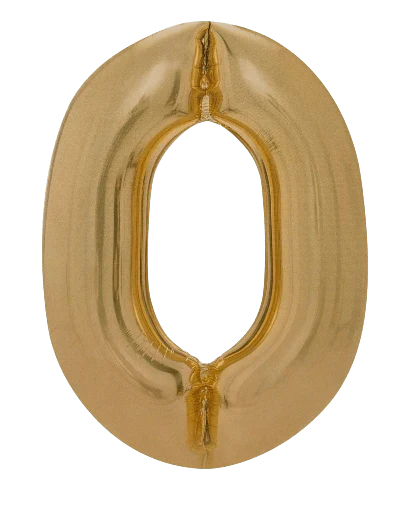 34" Balloon Numbers - Matte Gold - Winner Party