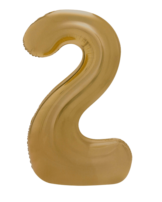 34" Balloon Numbers - Matte Gold - Winner Party
