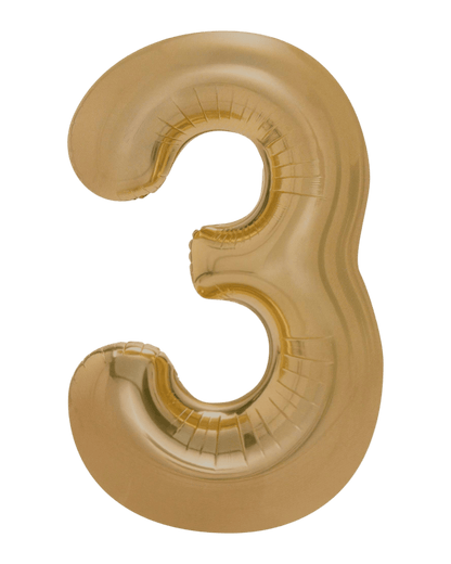 34" Balloon Numbers - Matte Gold - Winner Party