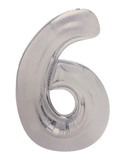 34" Balloon Numbers - Matte Silver - Winner Party