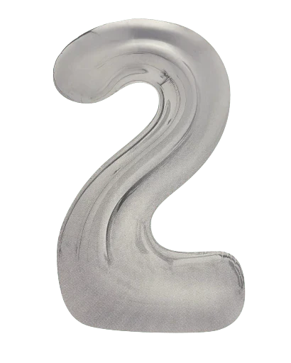 34" Balloon Numbers - Matte Silver - Winner Party
