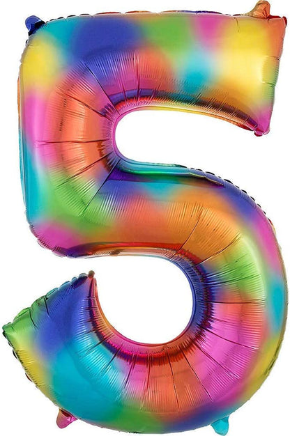 34" Balloon Numbers - Rainbow - Party America