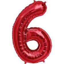 34" Balloon Numbers - Red Conver USA