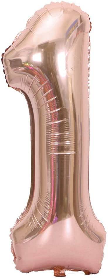 34" Balloon Numbers - Rose Gold Conver USA