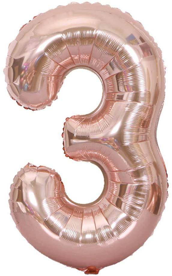 34" Balloon Numbers - Rose Gold - Party America