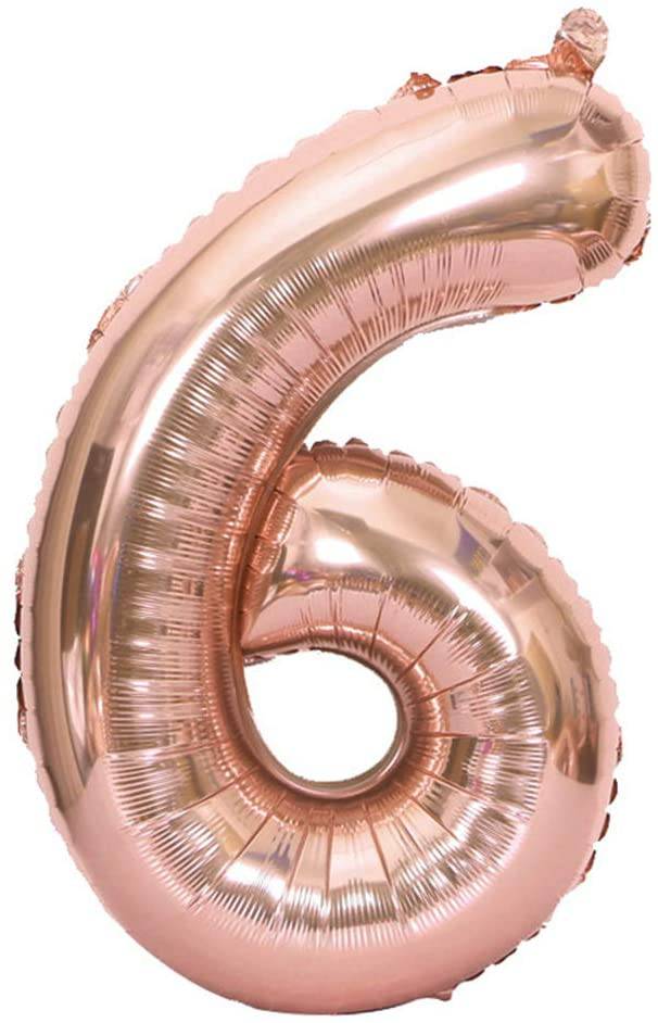 34" Balloon Numbers - Rose Gold Conver USA