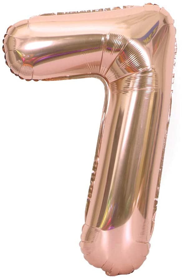 34" Balloon Numbers - Rose Gold Conver USA