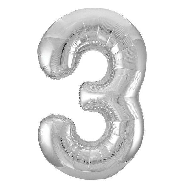 34" Balloon Numbers - Silver - Conver USA