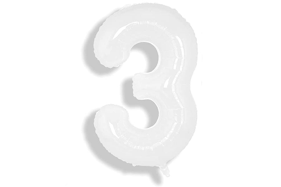 34" Balloon Numbers - White - Winner Party