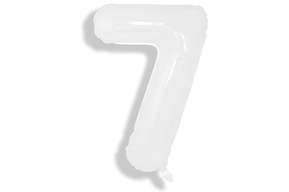 34" Balloon Numbers - White - Winner Party