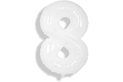 34" Balloon Numbers - White - Winner Party