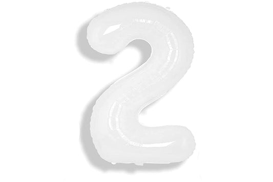 34" Balloon Numbers - White - Winner Party
