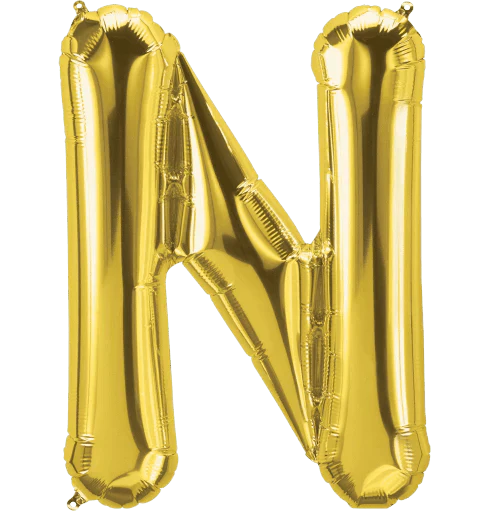 34" Gold Foil Balloon Letters - ConverUSA