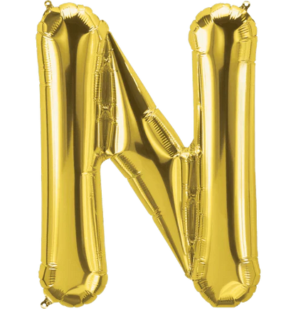 34" Gold Foil Balloon Letters - ConverUSA