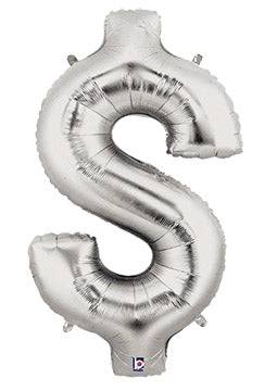 34" Megaloon Dollar Sign - Silver - Betallic