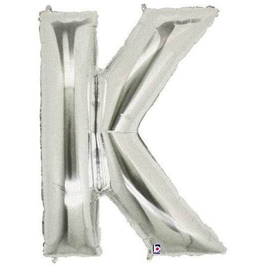 34" Megaloon Letter K - Silver - Betallic