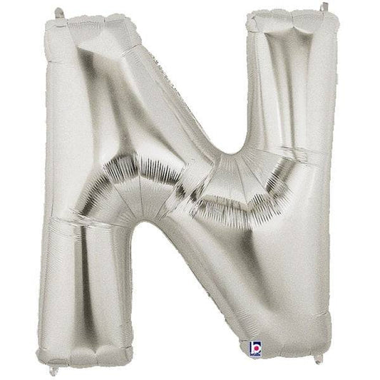 34" Megaloon Letter N - Silver - Betallic