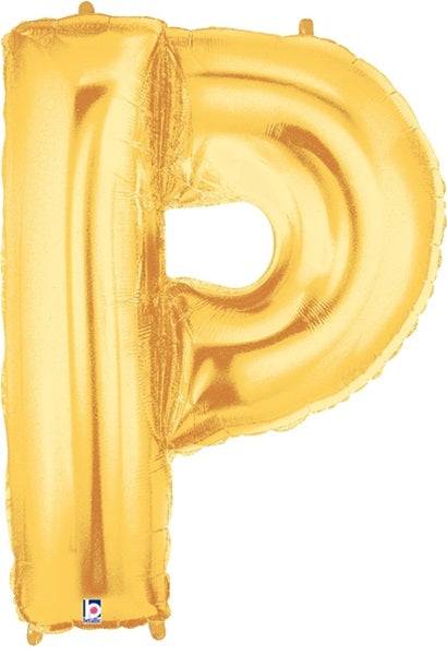 34" Megaloon Letter P - Gold - Betallic