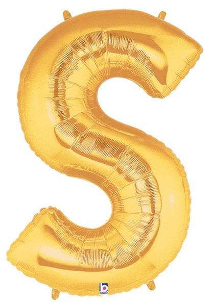 34" Megaloon Letter S - Gold - Betallic