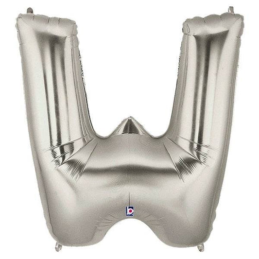 34" Megaloon Letter W - Silver - Betallic