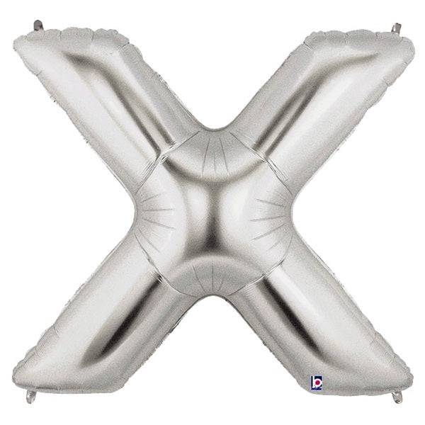 34" Megaloon Letter X - Silver - Betallic