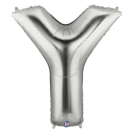 34" Megaloon Letter Y - Silver - Betallic