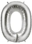 34" Megaloon Number 0 - Silver - Betallic