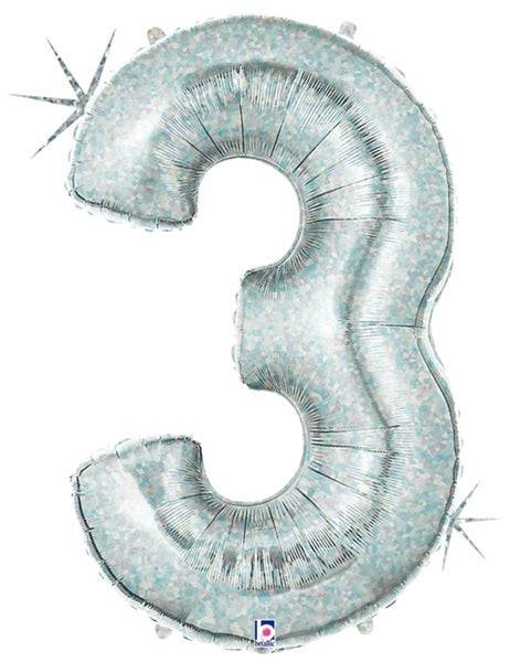 34" Megaloon Number 3 - Holographic - Betallic
