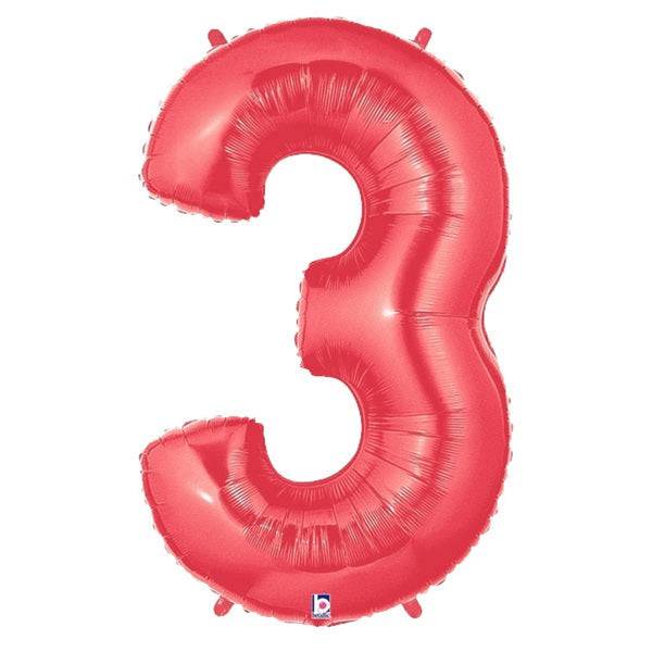 34" Megaloon Number 3 - Red - Betallic