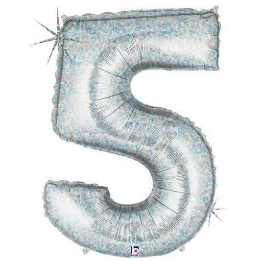 34" Megaloon Number 5 - Holographic - Betallic