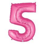 34" Megaloon Number 5 - Pink - Betallic