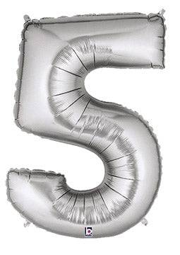34" Megaloon Number 5 - Silver - Betallic