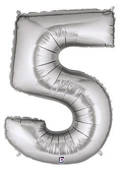 34" Megaloon Number 5 - Silver - Betallic