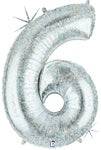 34" Megaloon Number 6 - Holographic - Betallic