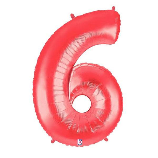 34" Megaloon Number 6 - Red - Betallic