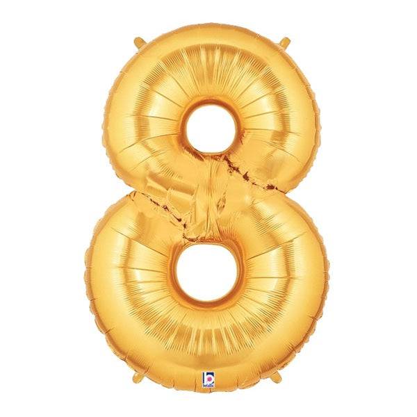 34" Megaloon Number 8 - Gold - Betallic