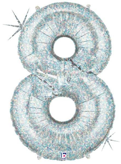 34" Megaloon Number 8 - Holographic - Betallic