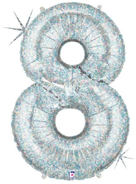 34" Megaloon Number 8 - Holographic - Betallic