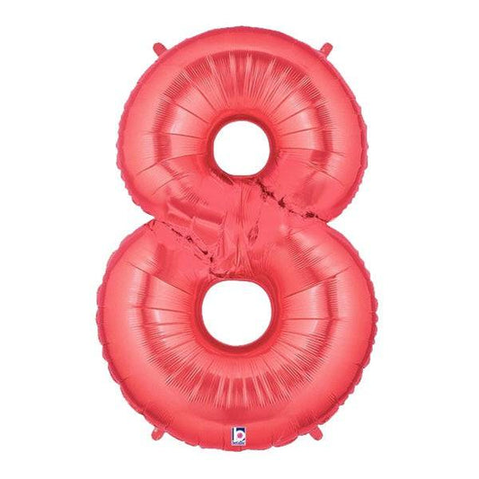34" Megaloon Number 8 - Red - Betallic