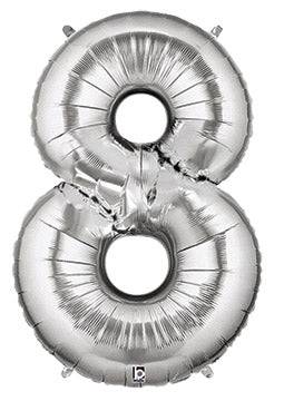 34" Megaloon Number 8 - Silver - Betallic