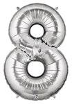34" Megaloon Number 8 - Silver - Betallic