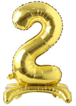 34" Standing Number Balloon - Gold - Winner Party