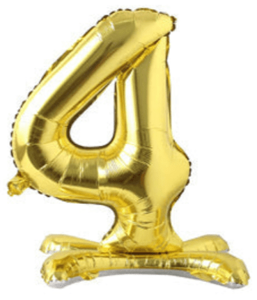 34" Standing Number Balloon - Gold - Winner Party