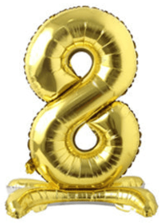 34" Standing Number Balloon - Gold - Winner Party