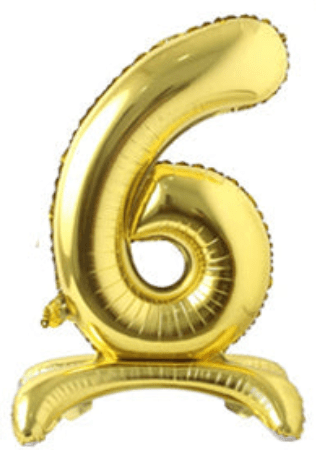 34" Standing Number Balloon - Gold - Winner Party