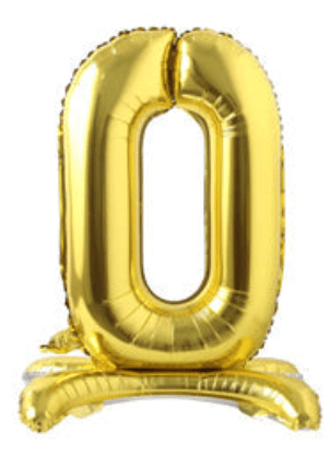34" Standing Number Balloon - Gold - Winner Party