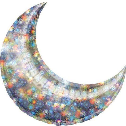 35" Crescent - Holographic Fireworks (3ct) - Anagram