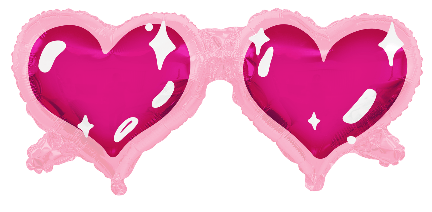 36" Love at First Sight Pink Heart Glasses - Tuftex