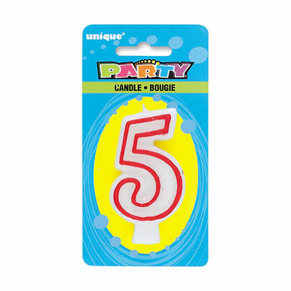 Number 5 Deluxe Shape Birthday Candle