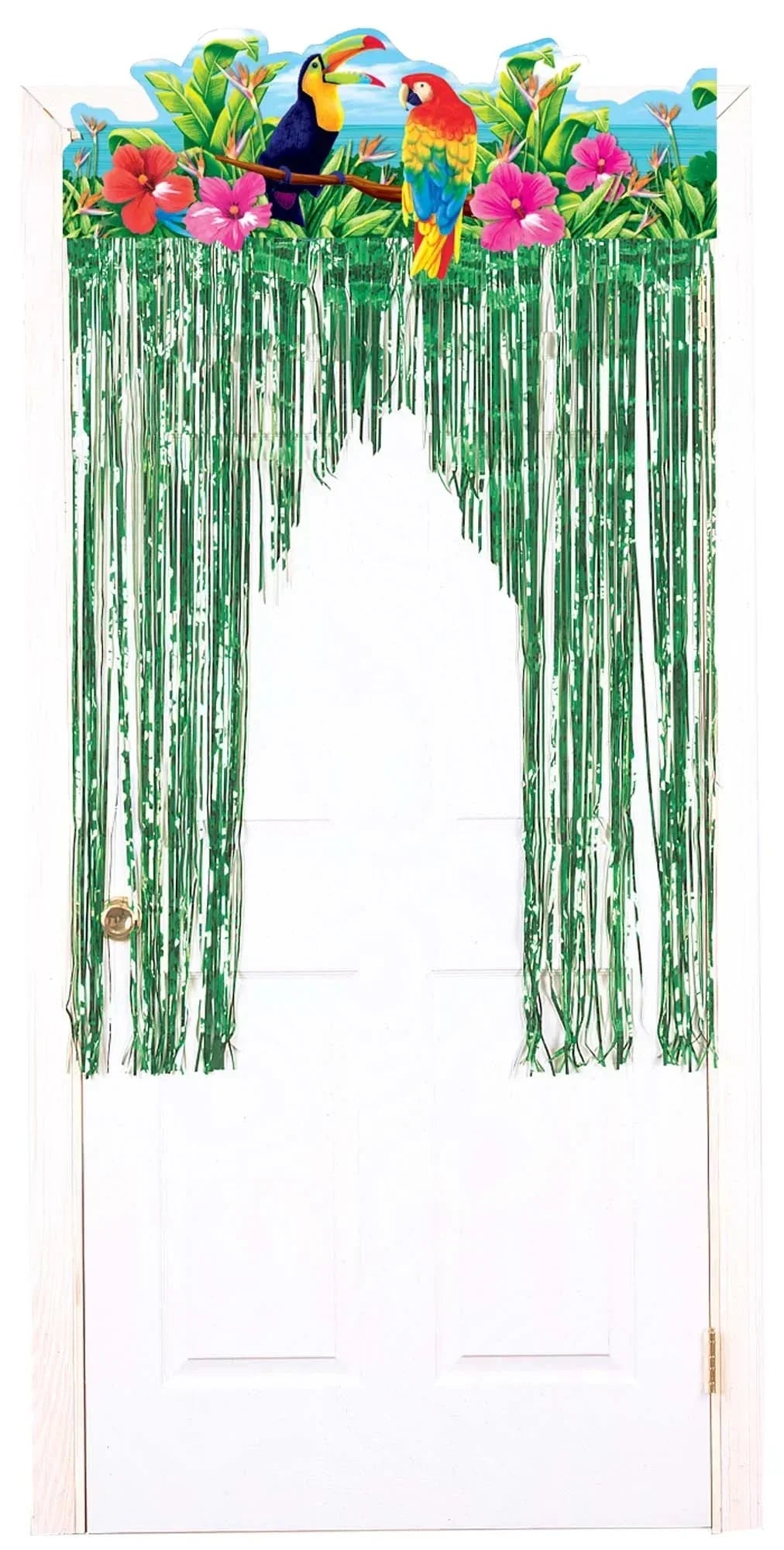 38" x 4.5' Tropical Birds Door Curtain - Amscan